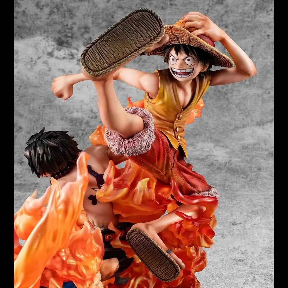 One Piece ~ Megahouse ~ Luffy and Ace Brotherhood Portrait Of Pirates POP Maximum ~ Licensed PVC Figure - Santoryu Resins Collectors