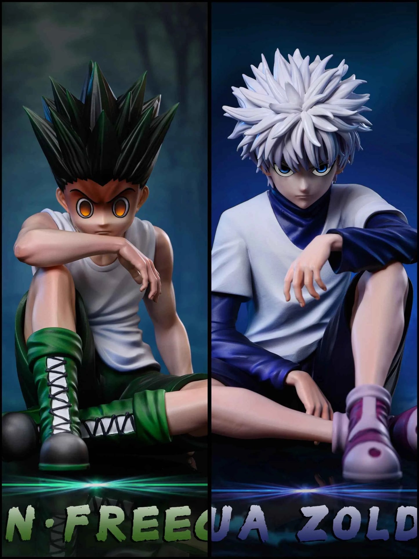HUNTER x HUNTER ~ PG Studio ~ Seated Angry Gon Freecss x Killua Zoldyck ~ Resin Statue - Santoryu Resins Collectors
