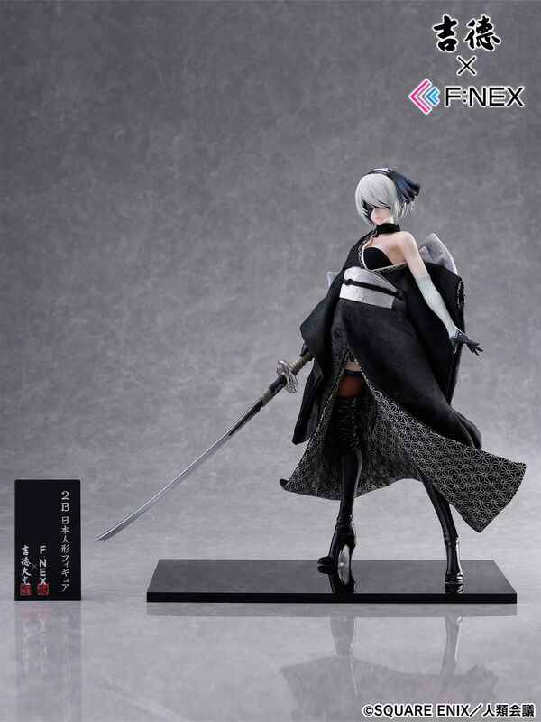 NieR:Automata ~ F:Nex & Yoshitoku Studio "Nihon Ningyou (FuRyu)" ~ YoRHa No. 2 Type B "2B" ~ Licensed PVC Figure - Santoryu Resins Collectors