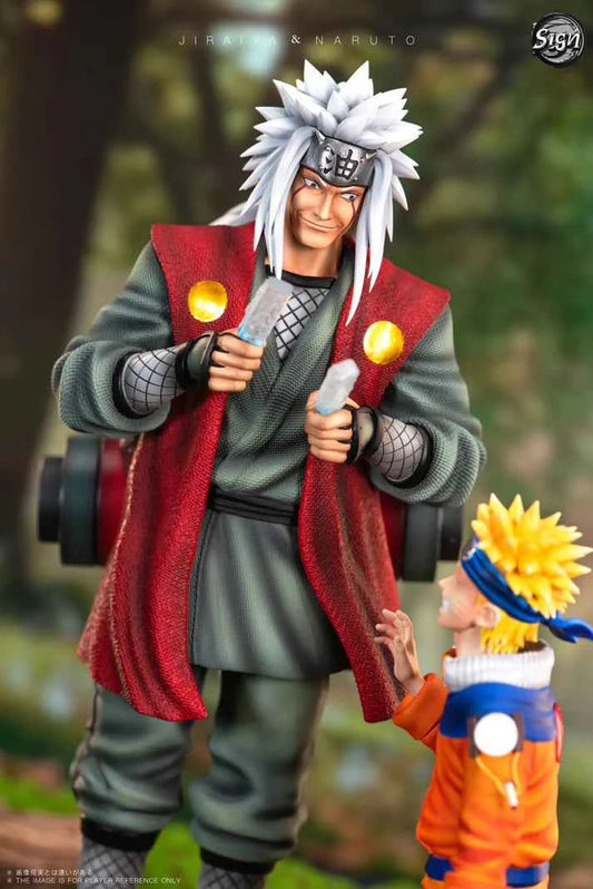 Naruto ~ Sign Studio ~ Naruto & Jiraiya ~ Resin Statue - Santoryu Resins Collectors