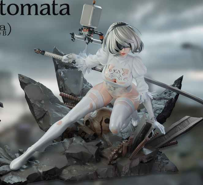 NieR:Automata ~ Crow Studio ~ YoRHa No. 2 Type B "2B" ~ +18 Resin Statue - Santoryu Resins Collectors