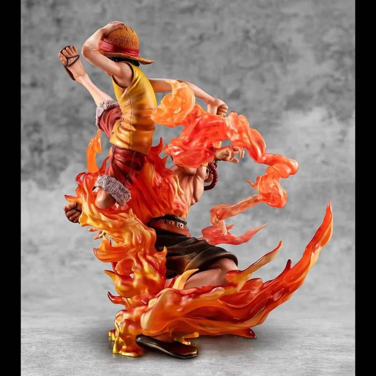 One Piece ~ Megahouse ~ Luffy and Ace Brotherhood Portrait Of Pirates POP Maximum ~ Licensed PVC Figure - Santoryu Resins Collectors