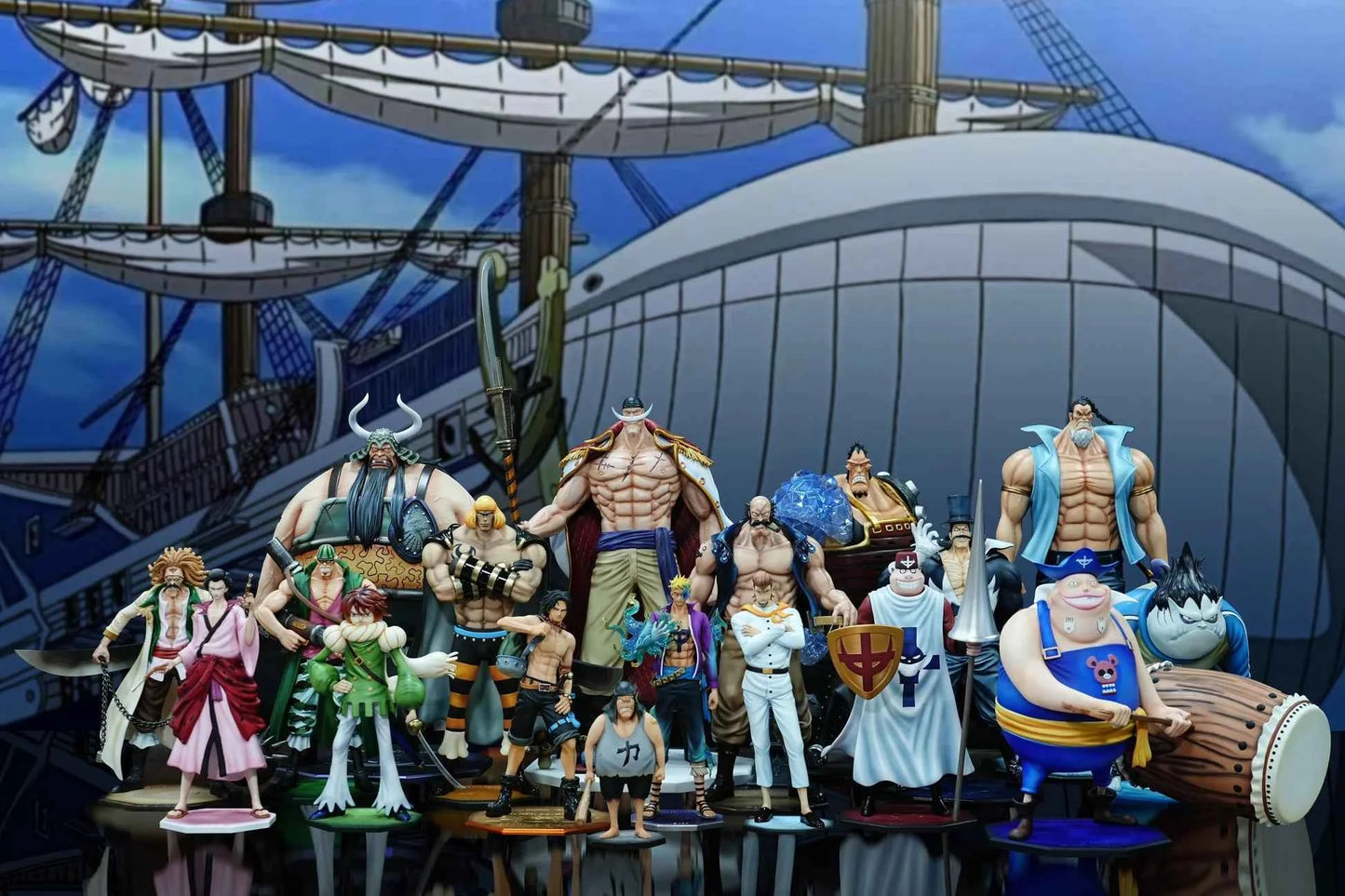 One Piece ~ New Century Studio ~ Thatch x Vista x Blamenco x Kingdew x Izou ~ Resin Statue - Santoryu Resins Collectors