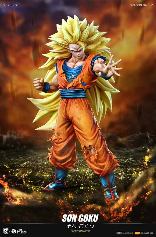 Dragon Ball ~ DK & UNO Studios ~ SSJ3 Son Goku ~ Resin Statue - Santoryu Resins Collectors