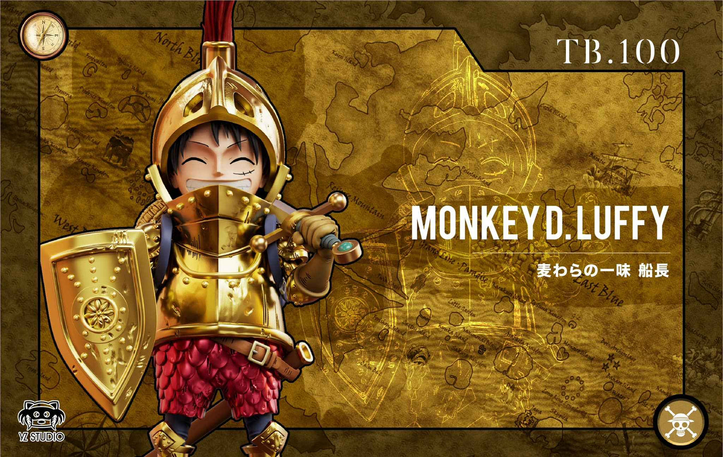 One Piece ~ Yz Studio ~ Golden Armor Monkey D. Luffy WCF Scale ~ Resin Statue - Santoryu Resins Collectors