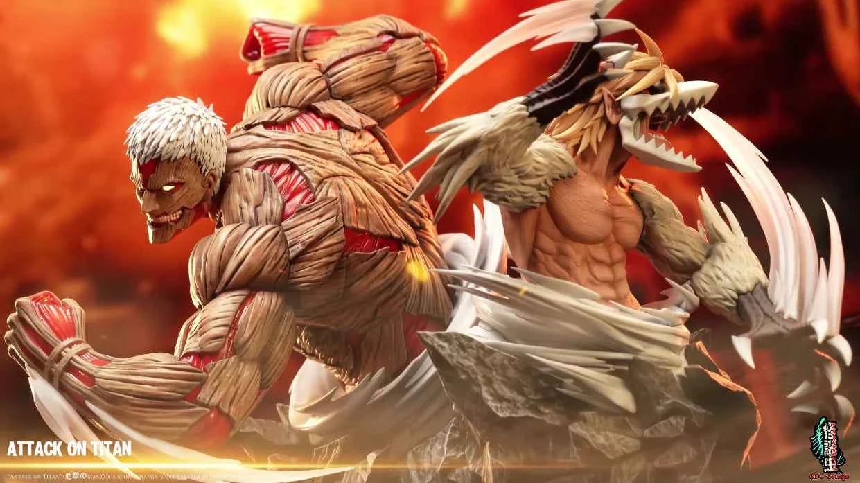 Attack On Titan ~ GDC Studio ~ The Armored Titan x Jaw Titan ~ Resin Statue - Santoryu Resins Collectors