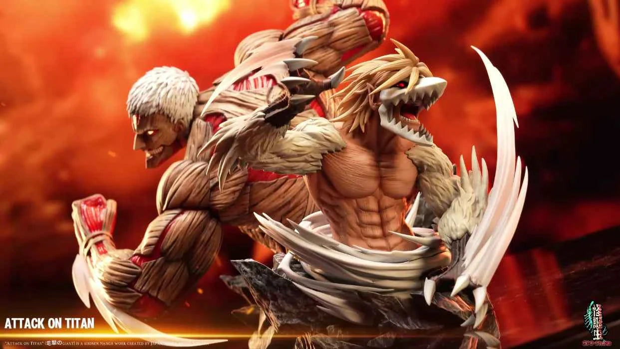 Attack On Titan ~ GDC Studio ~ The Armored Titan x Jaw Titan ~ Resin Statue - Santoryu Resins Collectors