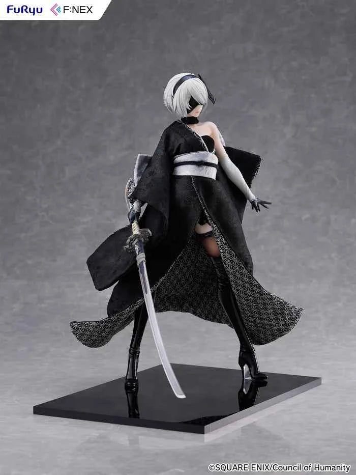 NieR:Automata ~ F:Nex & Yoshitoku Studio "Nihon Ningyou (FuRyu)" ~ YoRHa No. 2 Type B "2B" ~ Licensed PVC Figure - Santoryu Resins Collectors