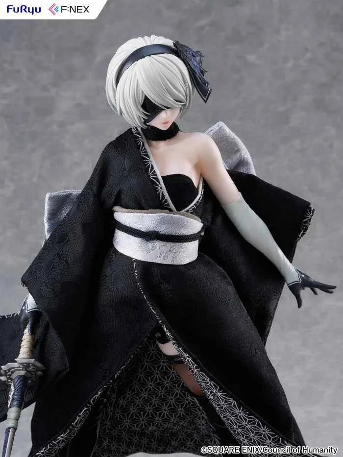 NieR:Automata ~ F:Nex & Yoshitoku Studio "Nihon Ningyou (FuRyu)" ~ YoRHa No. 2 Type B "2B" ~ Licensed PVC Figure - Santoryu Resins Collectors
