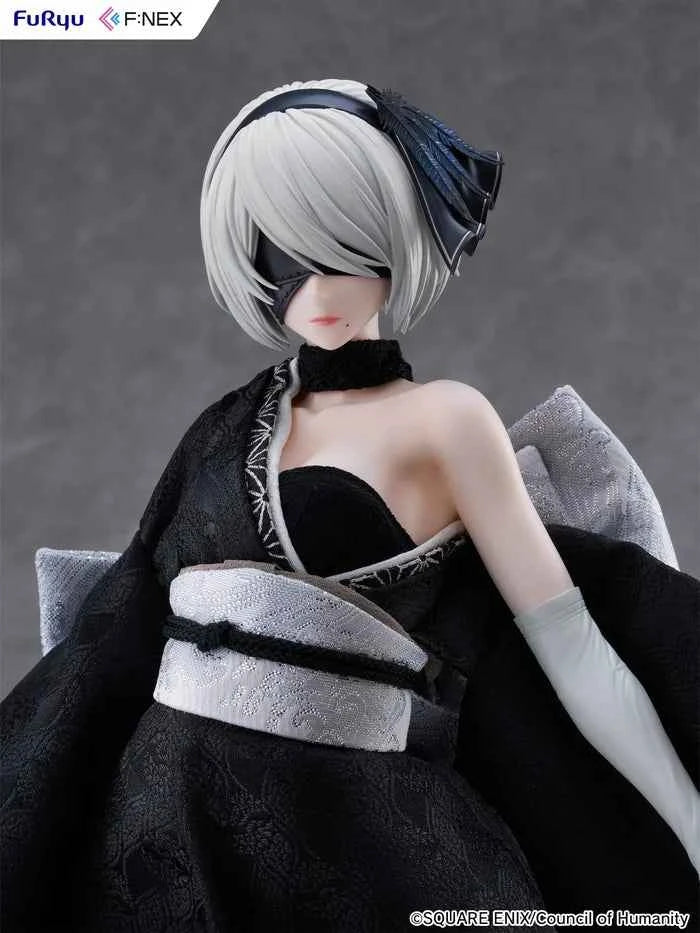 NieR:Automata ~ F:Nex & Yoshitoku Studio "Nihon Ningyou (FuRyu)" ~ YoRHa No. 2 Type B "2B" ~ Licensed PVC Figure - Santoryu Resins Collectors