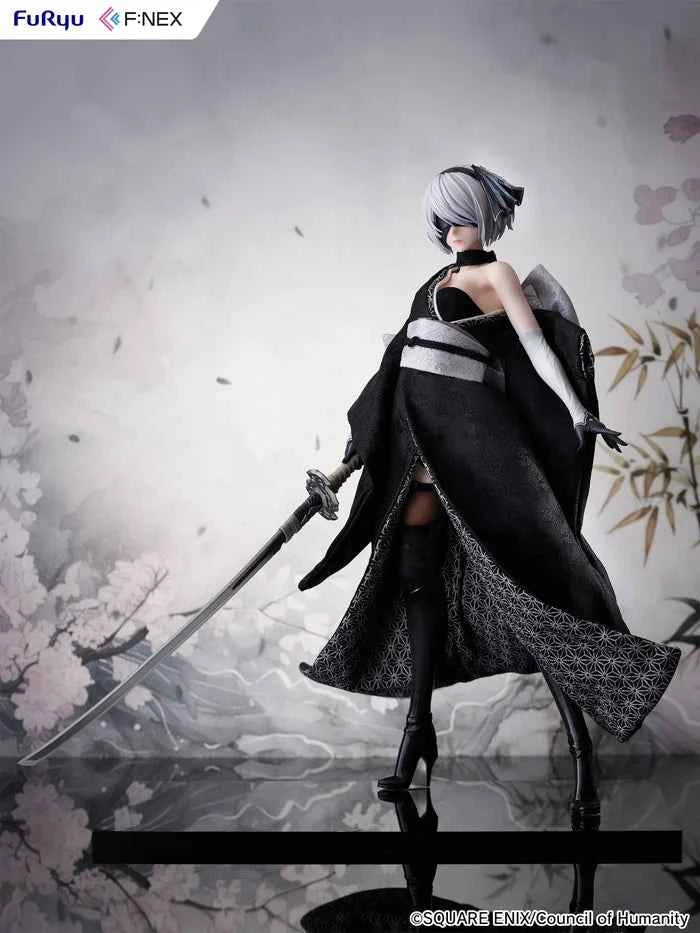 NieR:Automata ~ F:Nex & Yoshitoku Studio "Nihon Ningyou (FuRyu)" ~ YoRHa No. 2 Type B "2B" ~ Licensed PVC Figure - Santoryu Resins Collectors