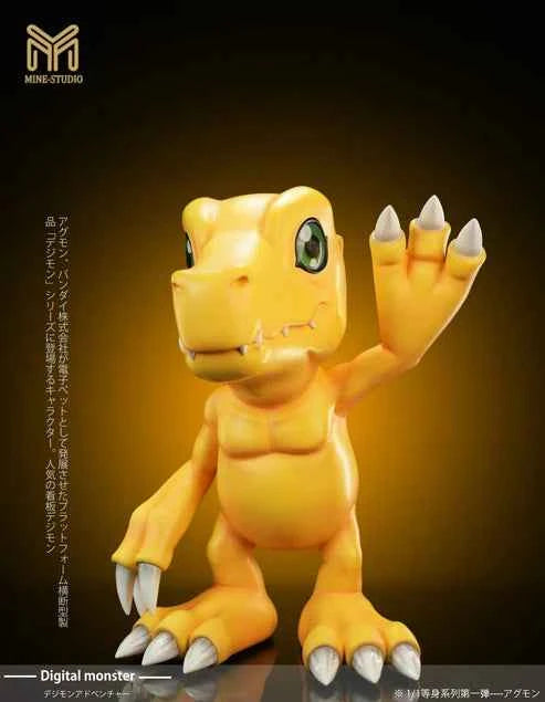 Digimon ~ Mine Studio ~ Agumon x Tailmon x Plotmon ~ Resin Statue - Santoryu Resins Collectors