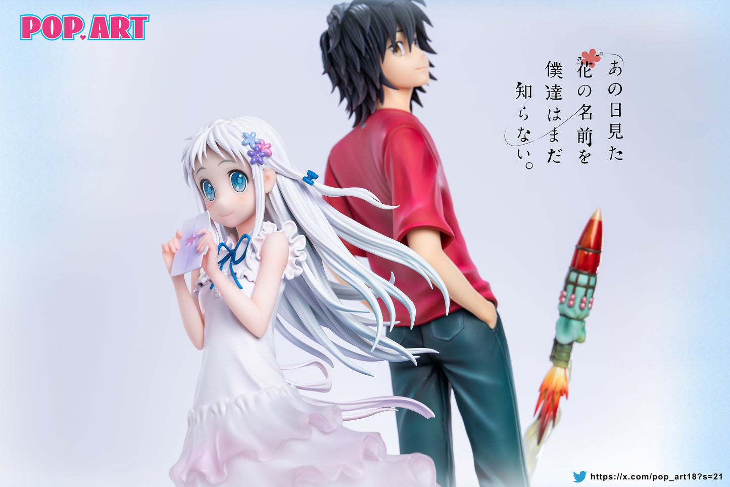Anohana Pop Art Studio Menma & Jintan Resin Statue