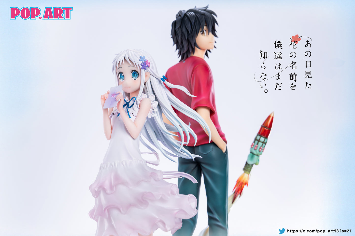 Anohana Pop Art Studio Menma & Jintan Resin Statue
