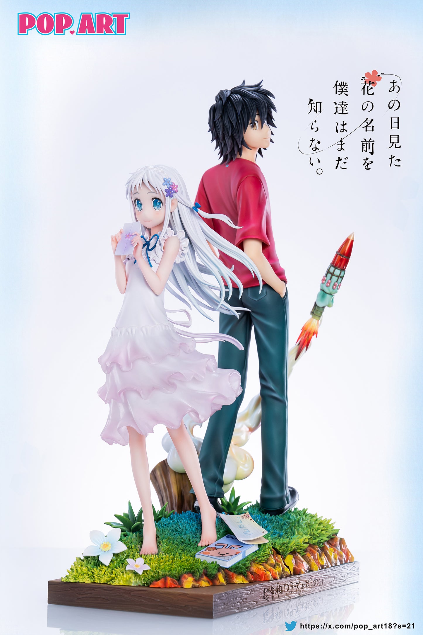 Anohana Pop Art Studio Menma & Jintan Resin Statue