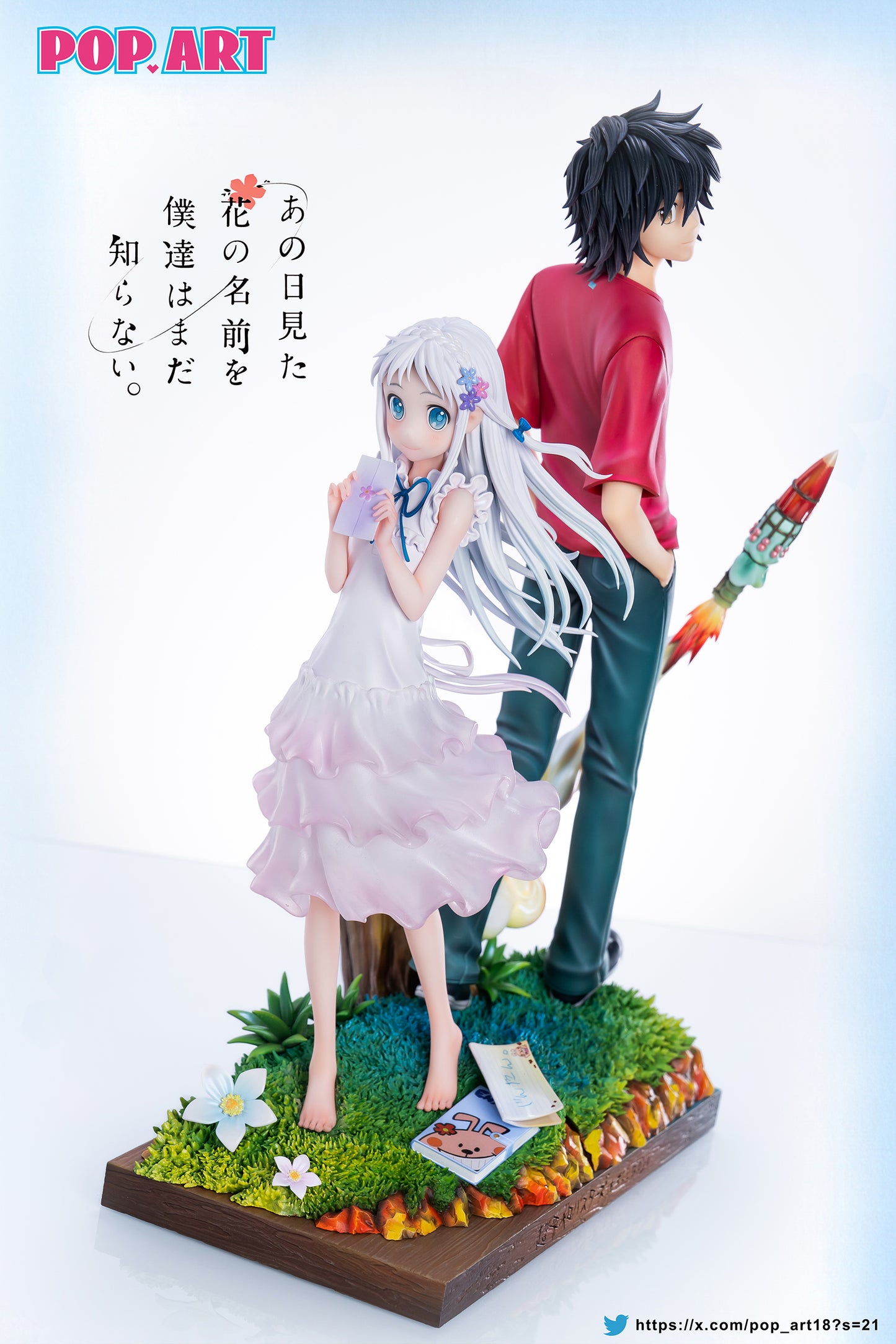 Anohana Pop Art Studio Menma & Jintan Resin Statue