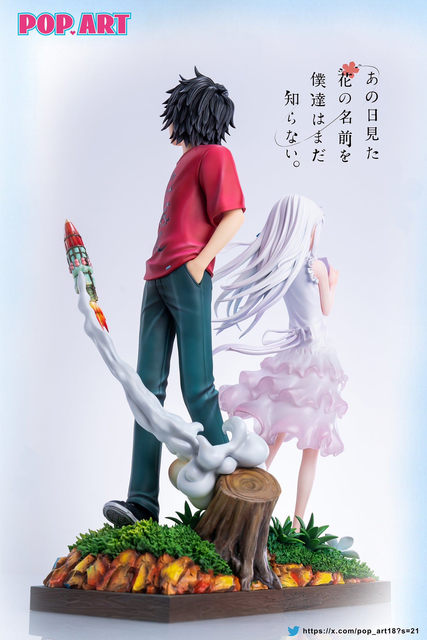 Anohana Pop Art Studio Menma & Jintan Resin Statue