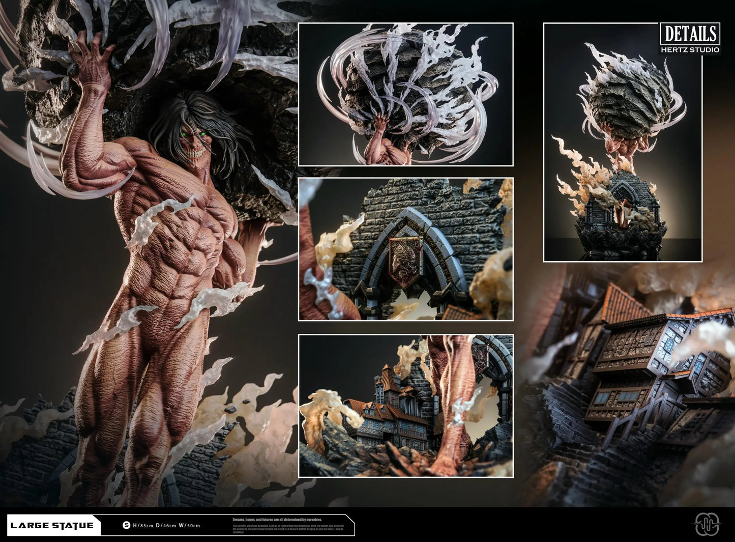 Attack On Titan Hertz Studio Eren Jaeger Blocks the Gate Resin Statue