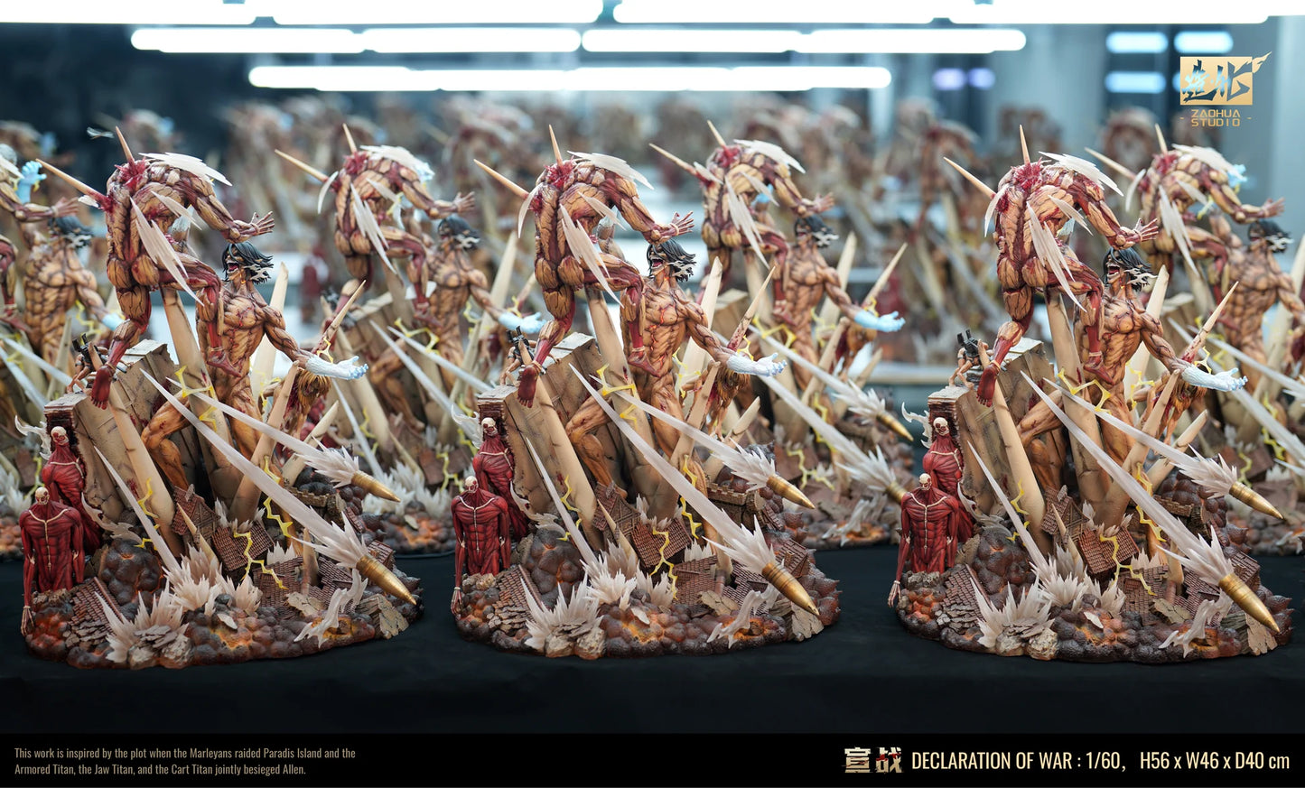 Attack On Titan ZaoHua Studio Declaration Of War Eren vs Reiner Resin Statue