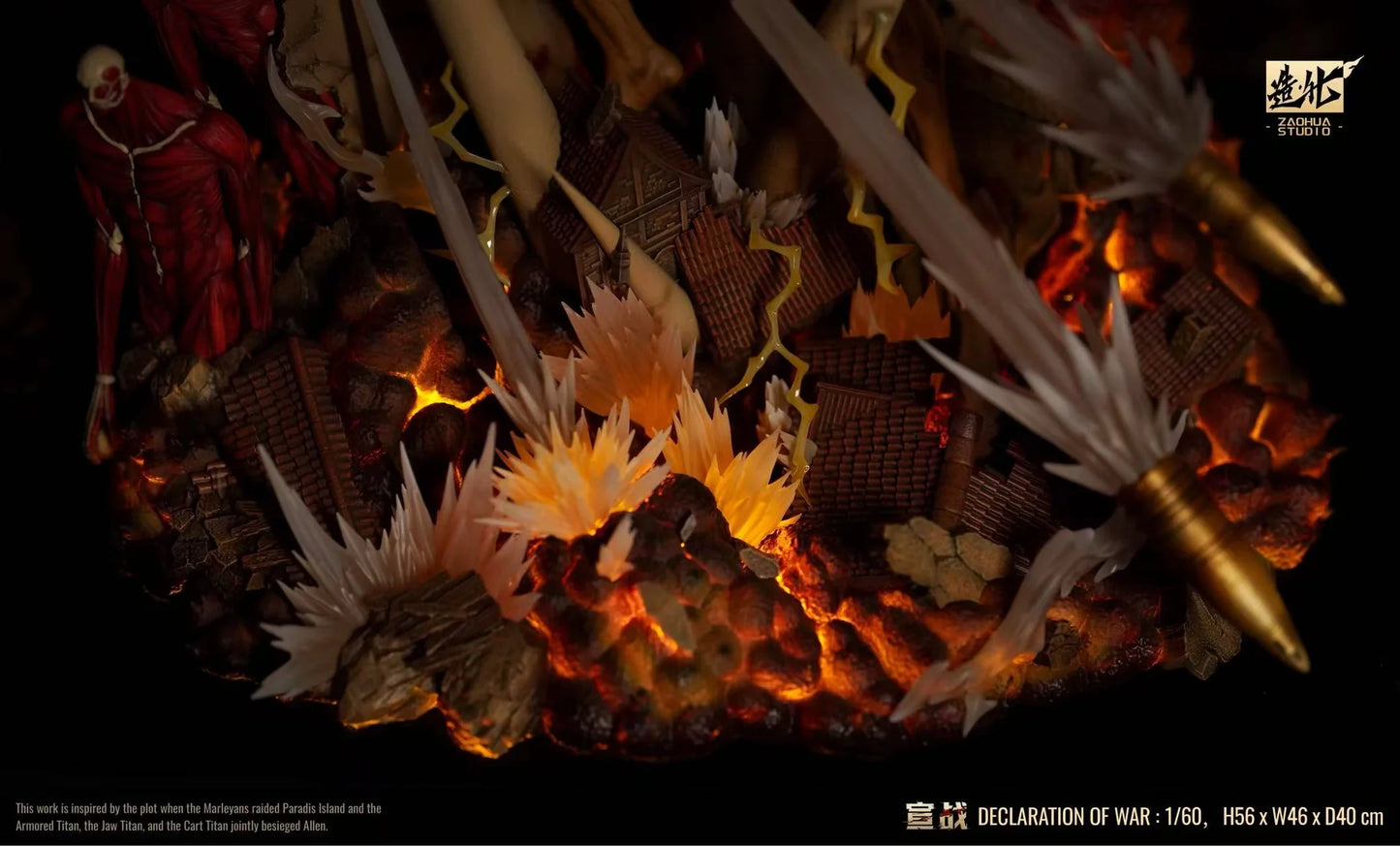 Attack On Titan ZaoHua Studio Declaration Of War Eren vs Reiner Resin Statue