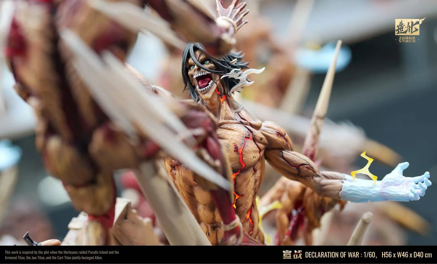 Attack On Titan ZaoHua Studio Declaration Of War Eren vs Reiner Resin Statue