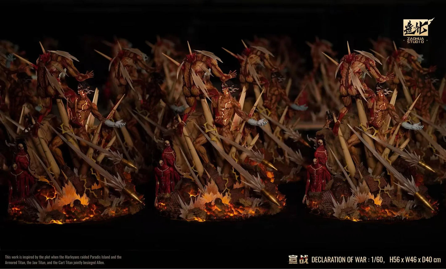 Attack On Titan ZaoHua Studio Declaration Of War Eren vs Reiner Resin Statue