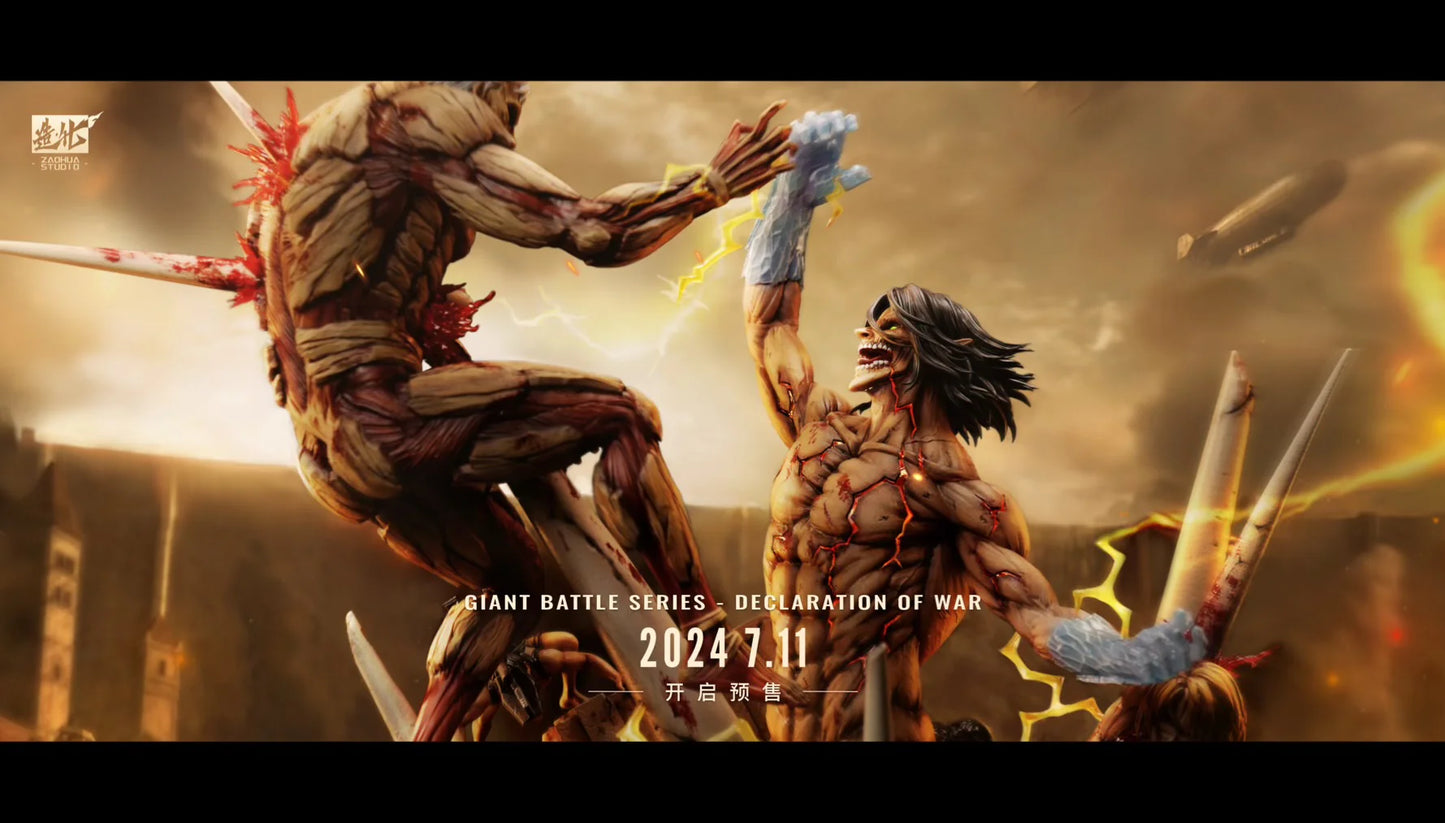 Attack On Titan ZaoHua Studio Declaration Of War Eren vs Reiner Resin Statue