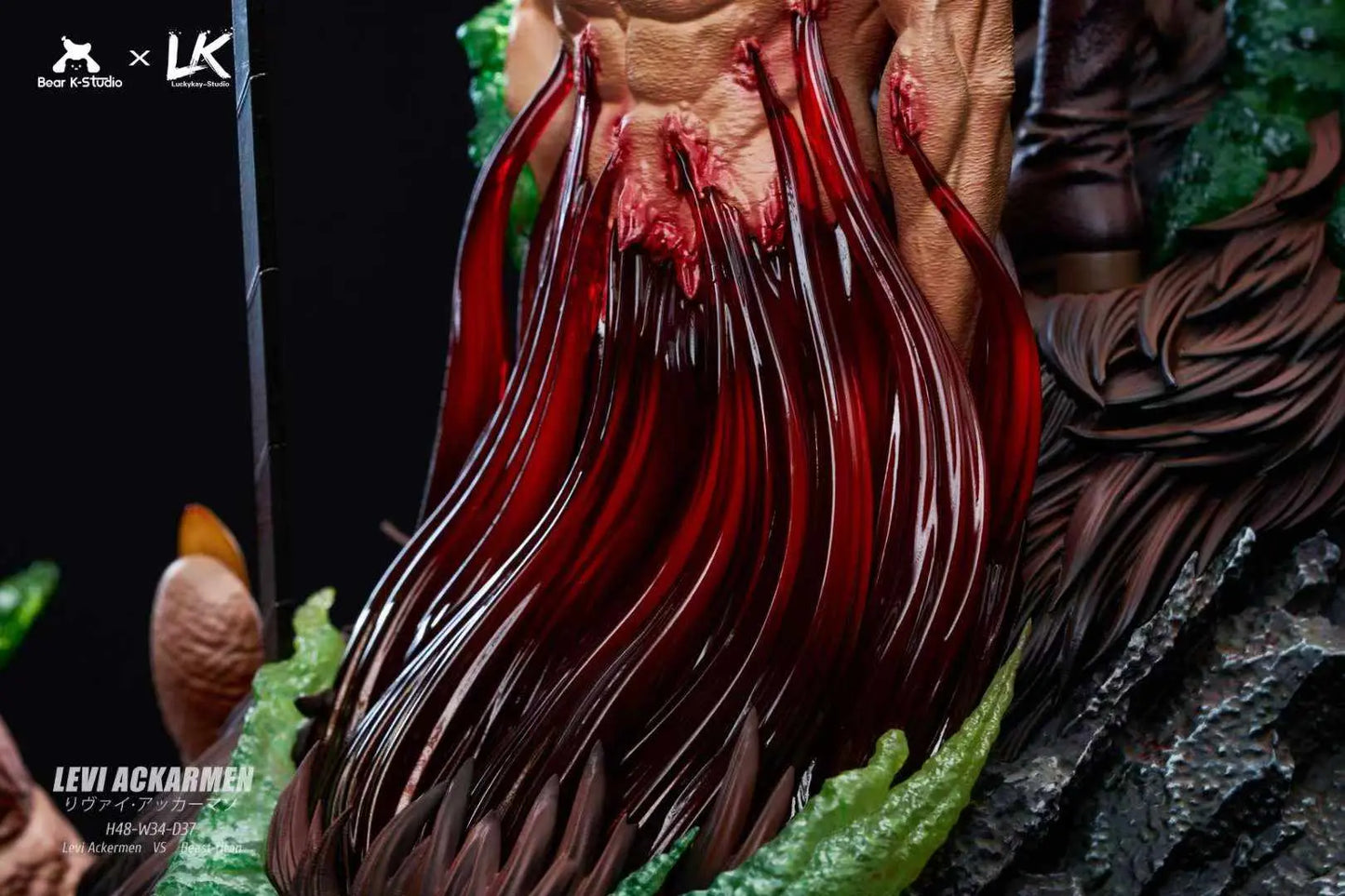 Attack on Titan Bear K (BK) & Lucky Kay (LK) Studio Levi Ackerman Resin Statue
