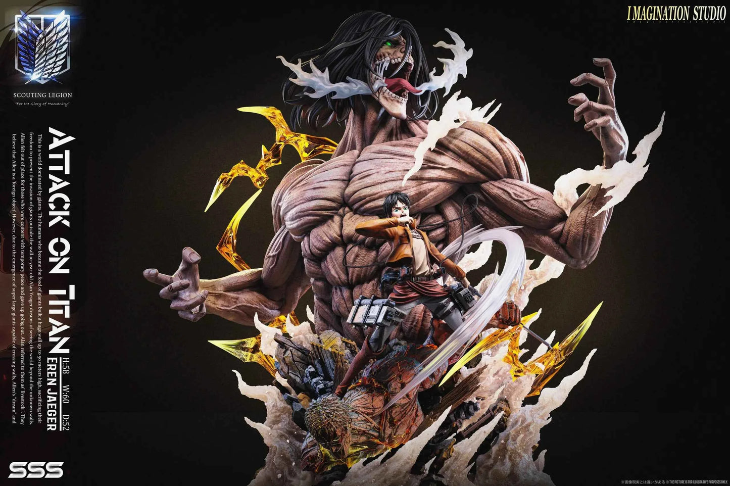 Attack on Titan Imagination Studio Eren Jaeger Resin Statue