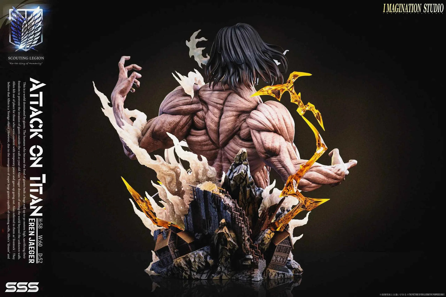 Attack on Titan Imagination Studio Eren Jaeger Resin Statue