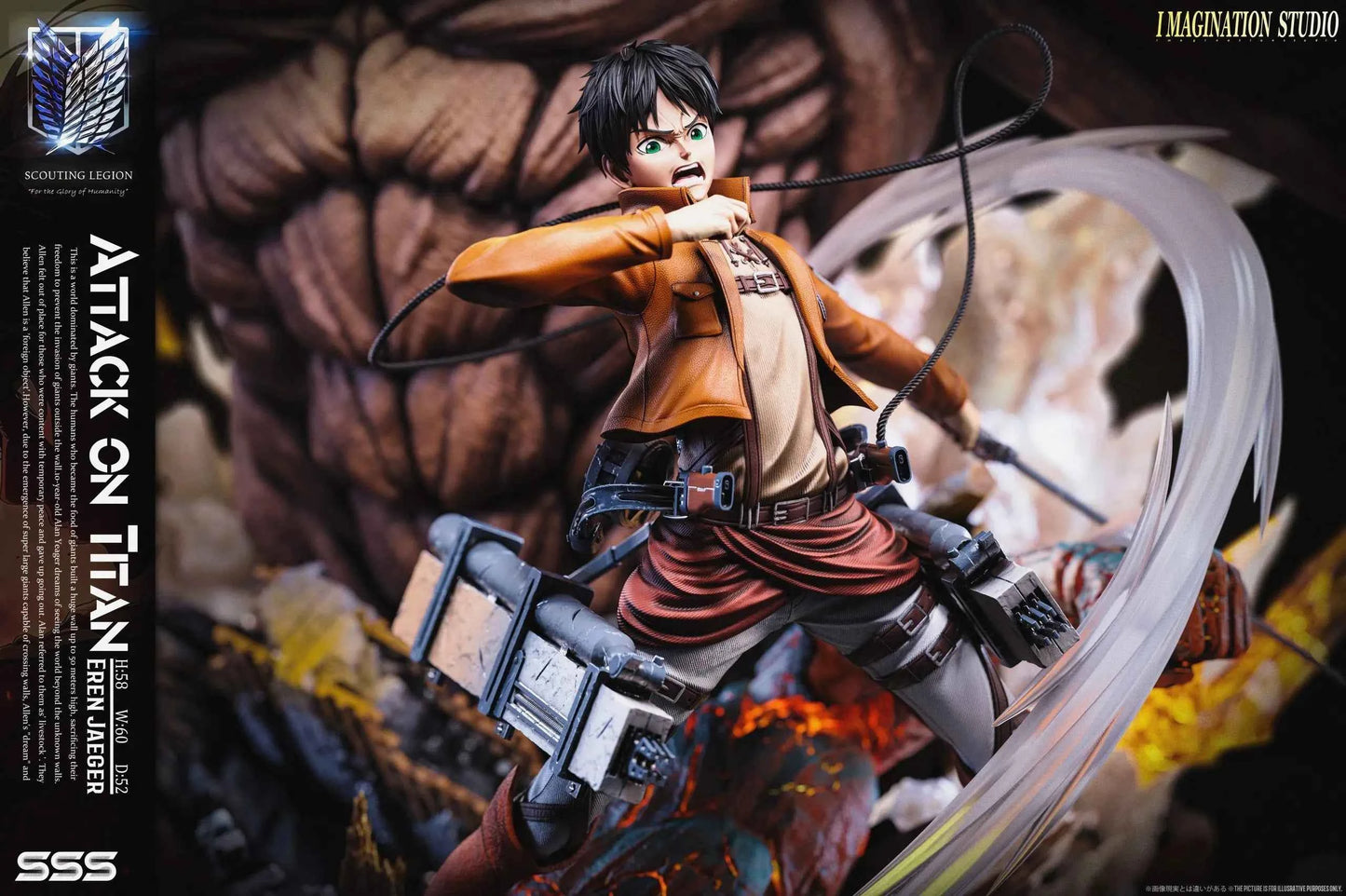 Attack on Titan Imagination Studio Eren Jaeger Resin Statue