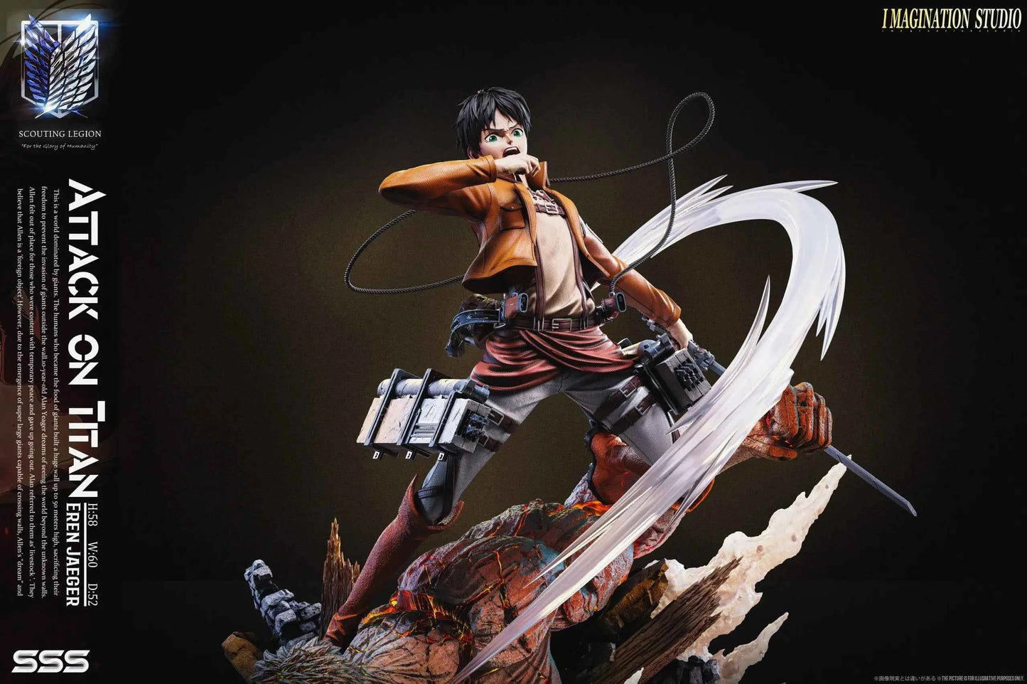 Attack on Titan Imagination Studio Eren Jaeger Resin Statue