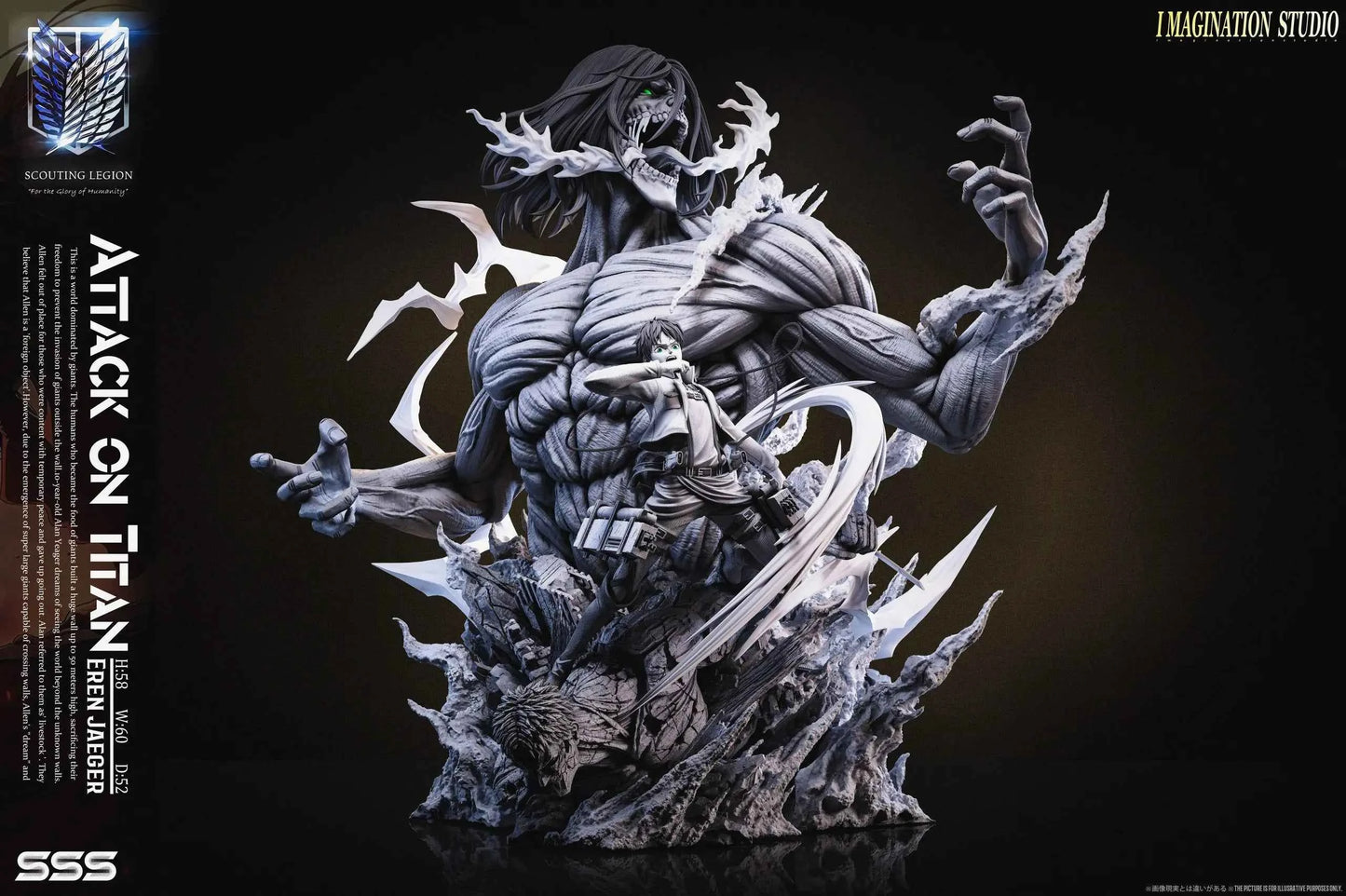 Attack on Titan Imagination Studio Eren Jaeger Resin Statue