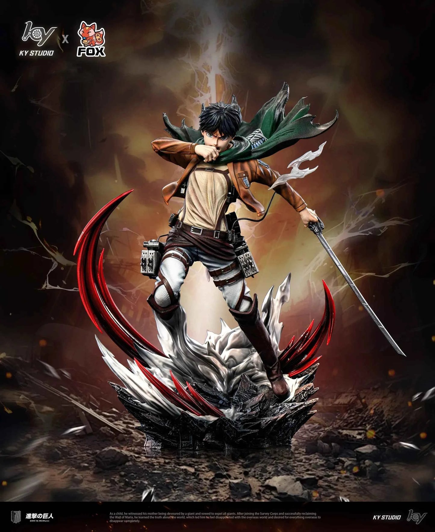 Attack on Titan KY & Fox Studio Eren Jaeger Resin Statue