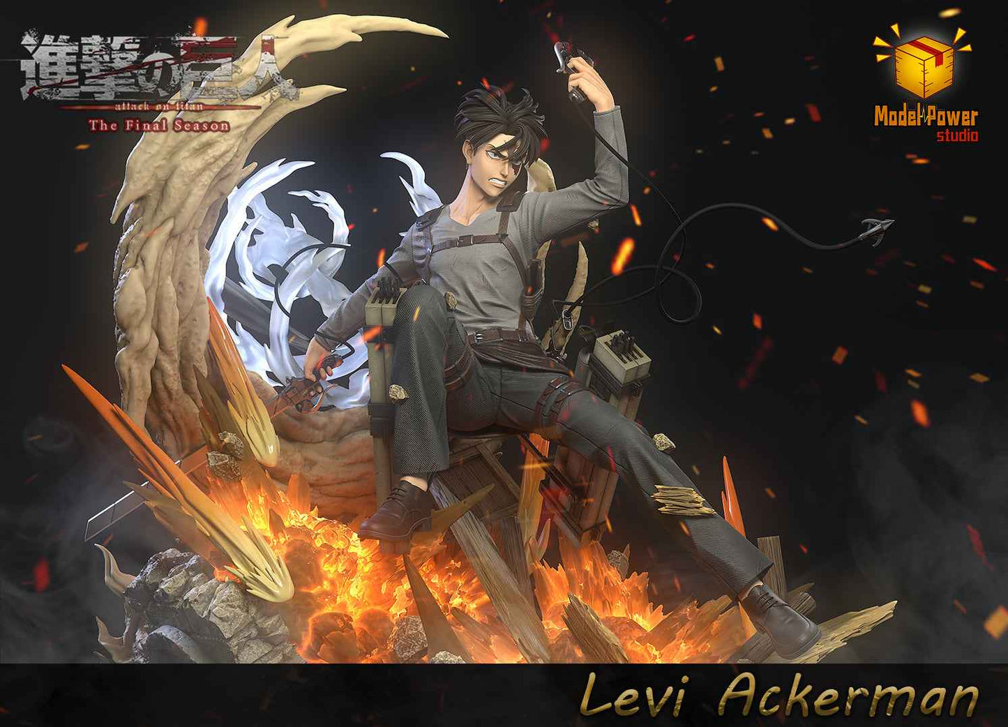 Attack on Titan ~ Model Power Studio ~ Levi Ackerman ~ Resin Statue - Santoryu Resins Collectors
