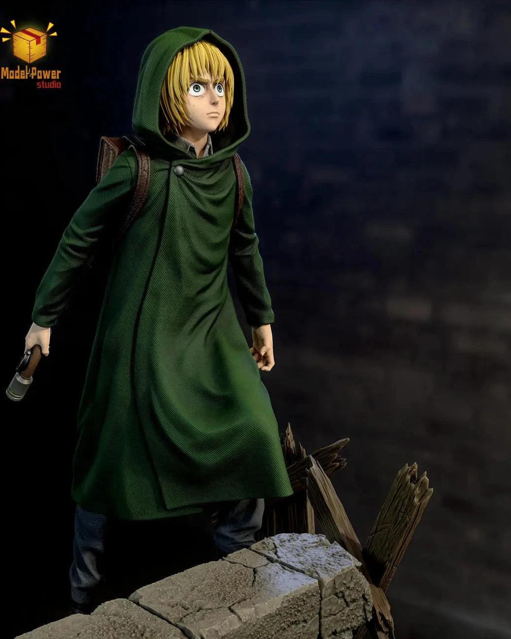 Attack on Titan Model Power Studio Trio Mikasa Ackerman & Eren Jaeger & Armin Arlert Resin Statue
