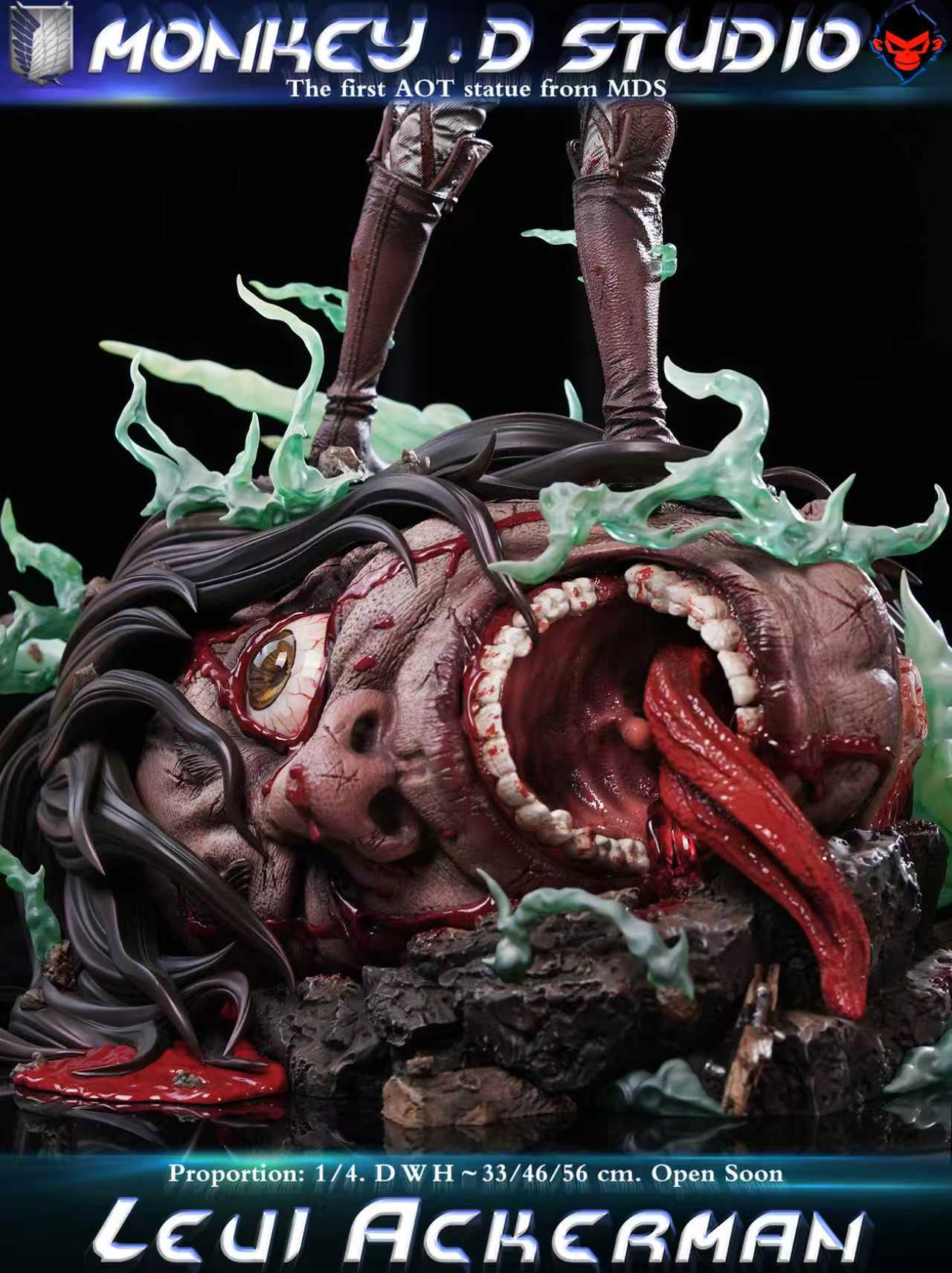 Attack on Titan Monkey D Studio Levi Ackerman Resin Statue