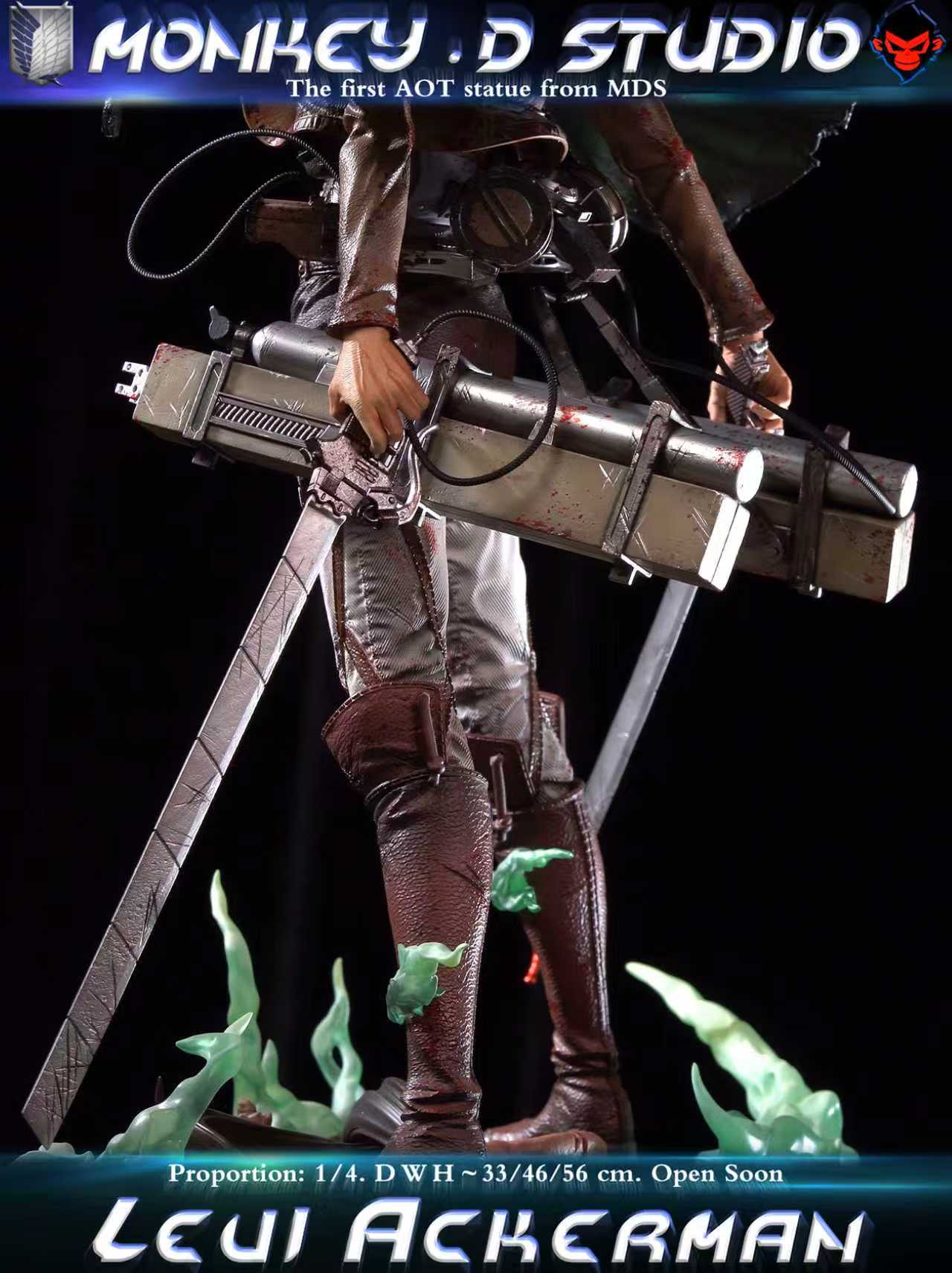 Attack on Titan Monkey D Studio Levi Ackerman Resin Statue