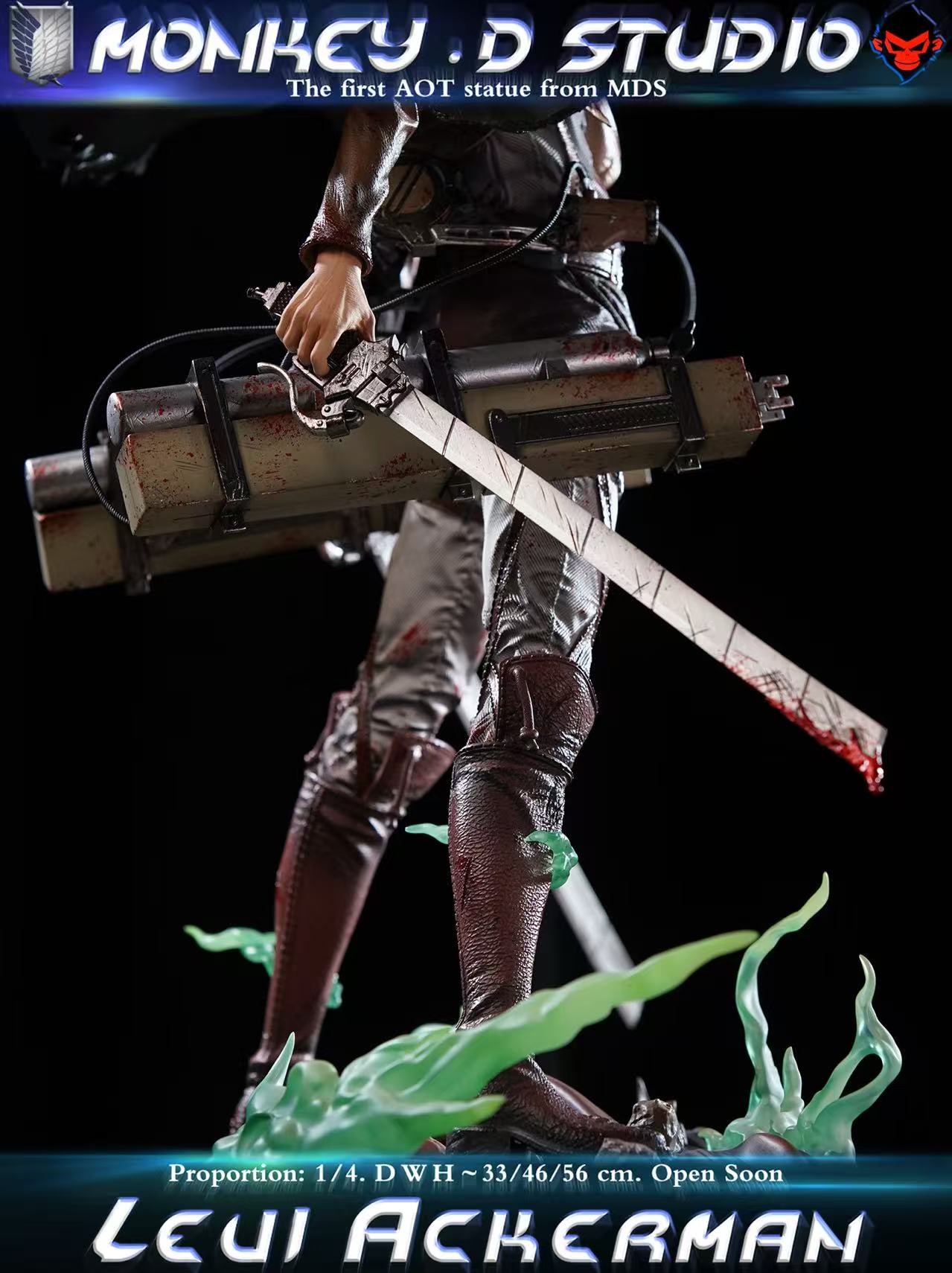 Attack on Titan Monkey D Studio Levi Ackerman Resin Statue