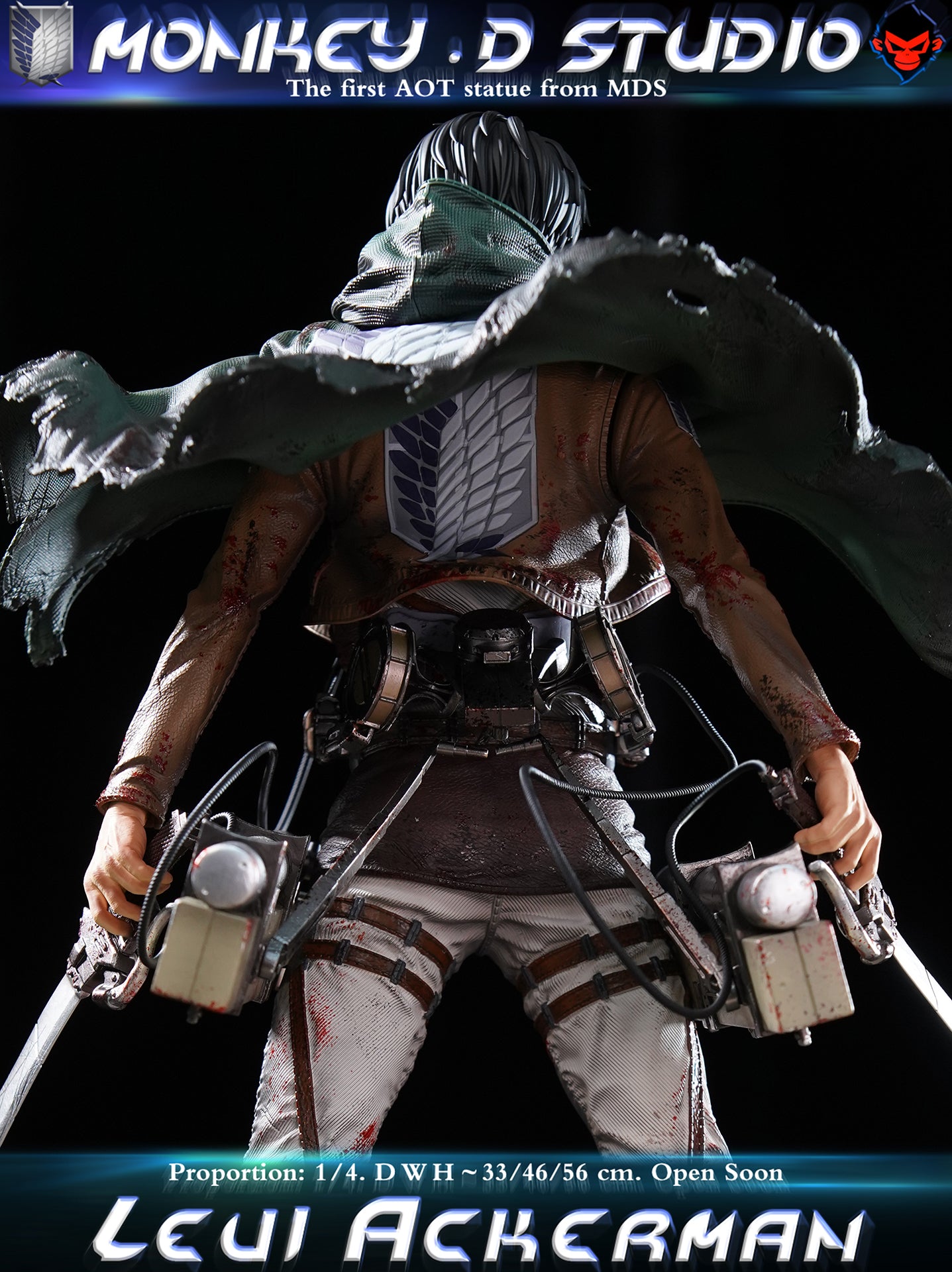 Attack on Titan Monkey D Studio Levi Ackerman Resin Statue