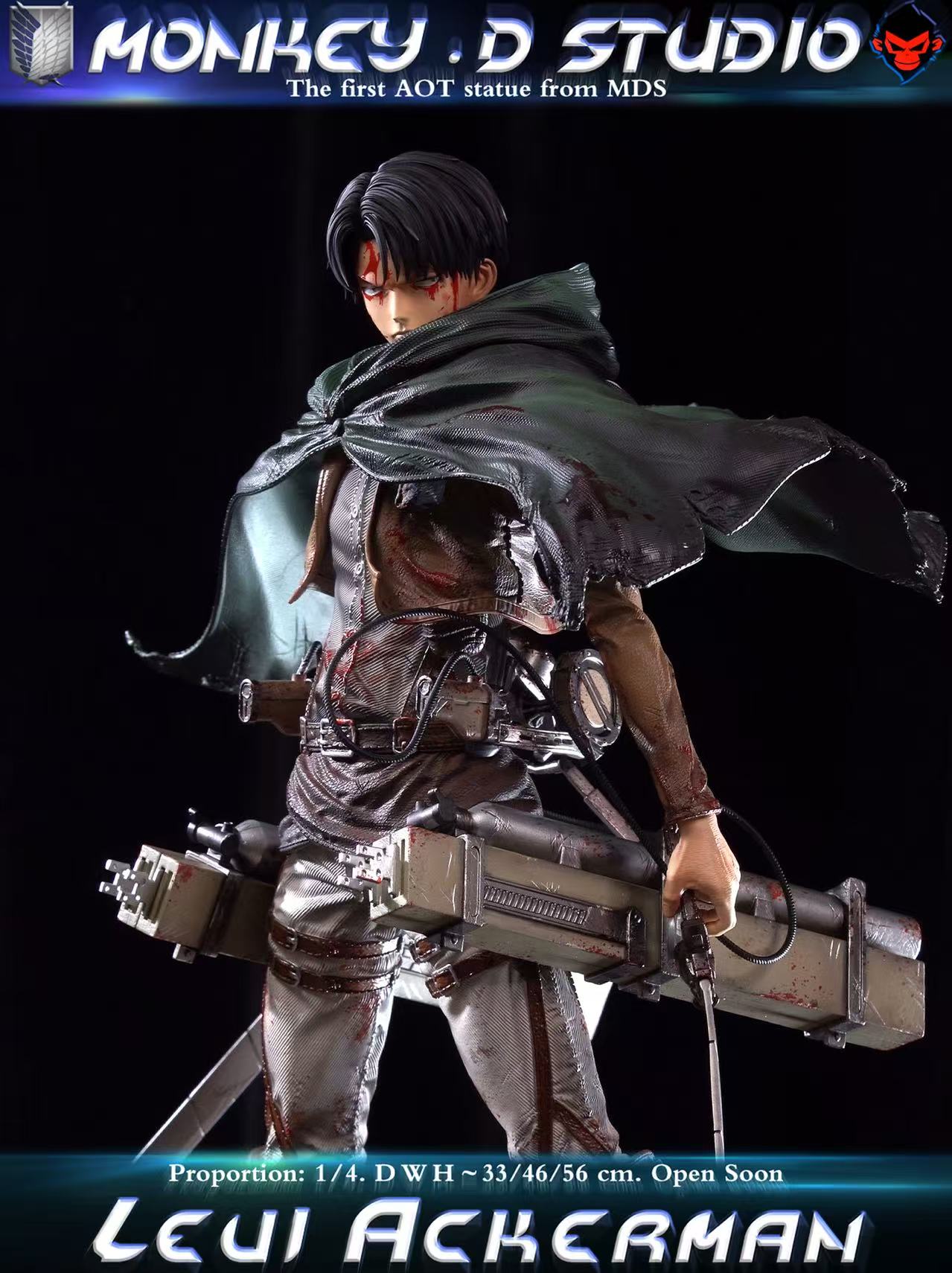 Attack on Titan Monkey D Studio Levi Ackerman Resin Statue