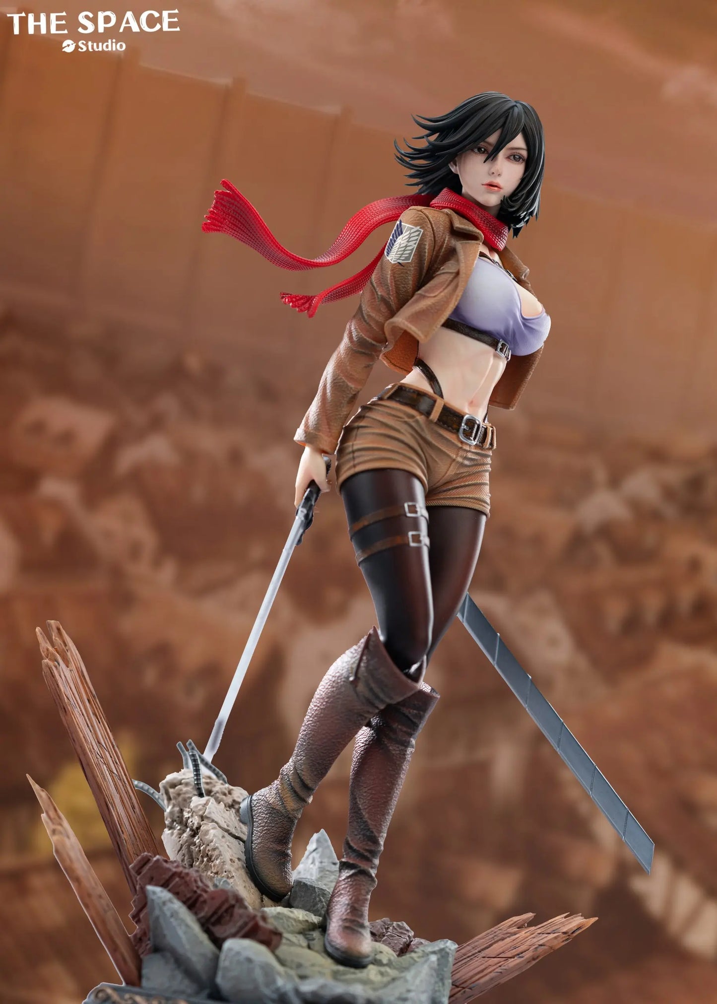 Attack on Titan The Space Studio Mikasa Ackerman Resin Statue (PayPal Fees and Shipping Costs Included)