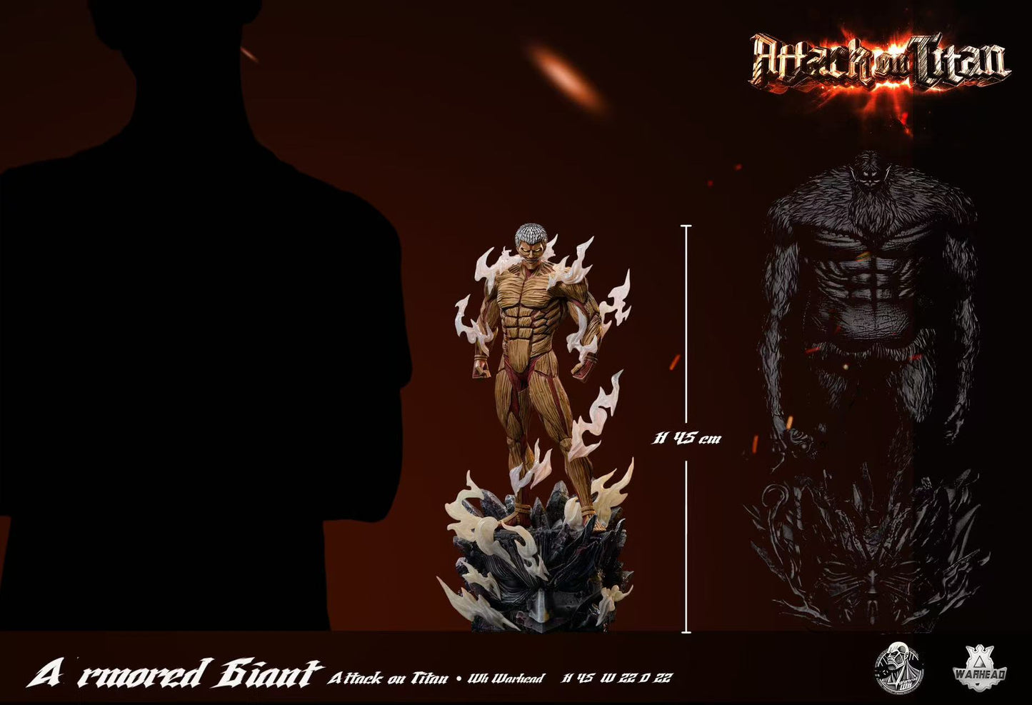 Attack on Titan Warhead Studio Armored Titan Resin Statue