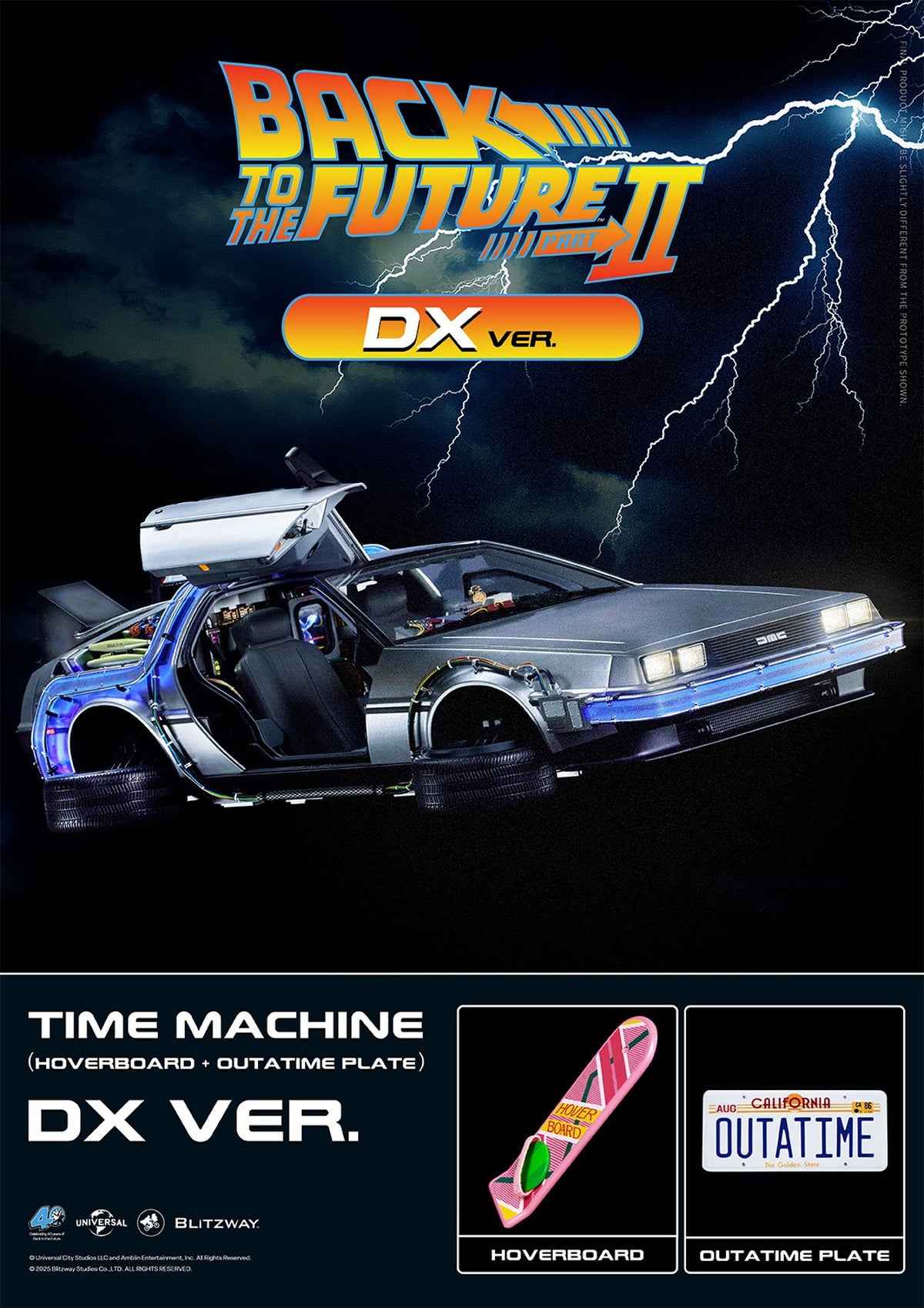 Back to the Future ~ Blitzway ~ Time Machine BW-UMS12202 BW-UMS12203 ~ Licensed PVC Figure