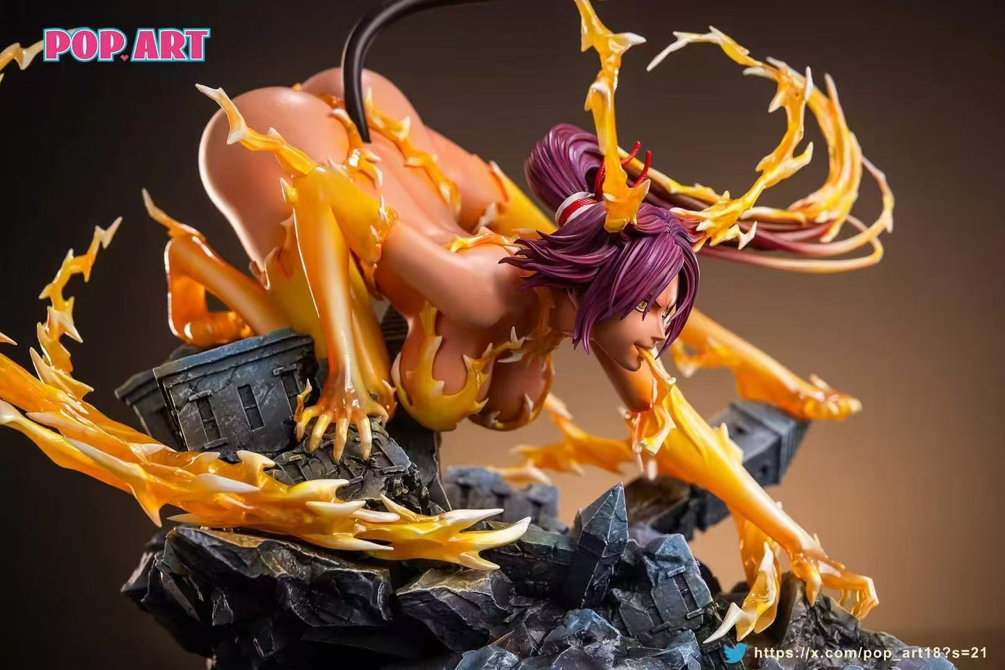 Bleach Pop Art Studio Black Cat Shihouin Yoruichi Resin Statue