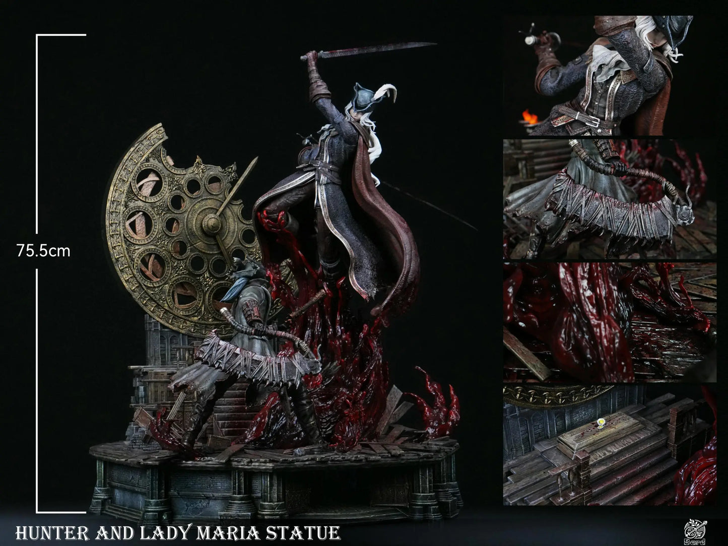 Bloodborne Bard Studio Lady Maria vs Hunter Resin Statue