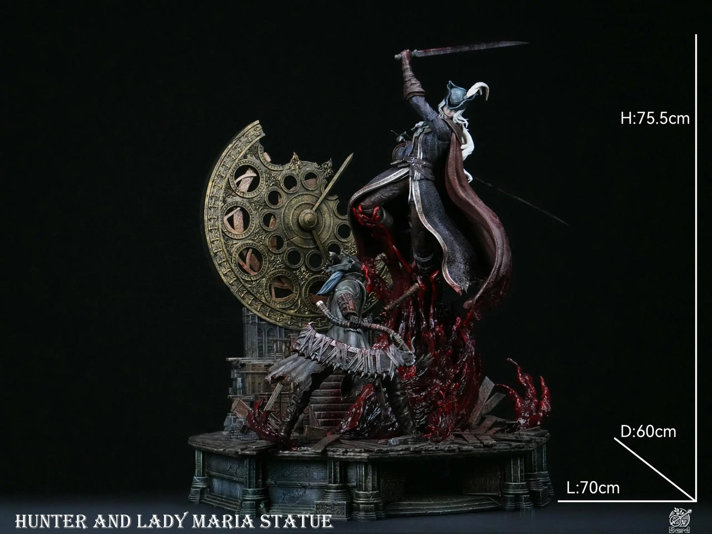 Bloodborne Bard Studio Lady Maria vs Hunter Resin Statue