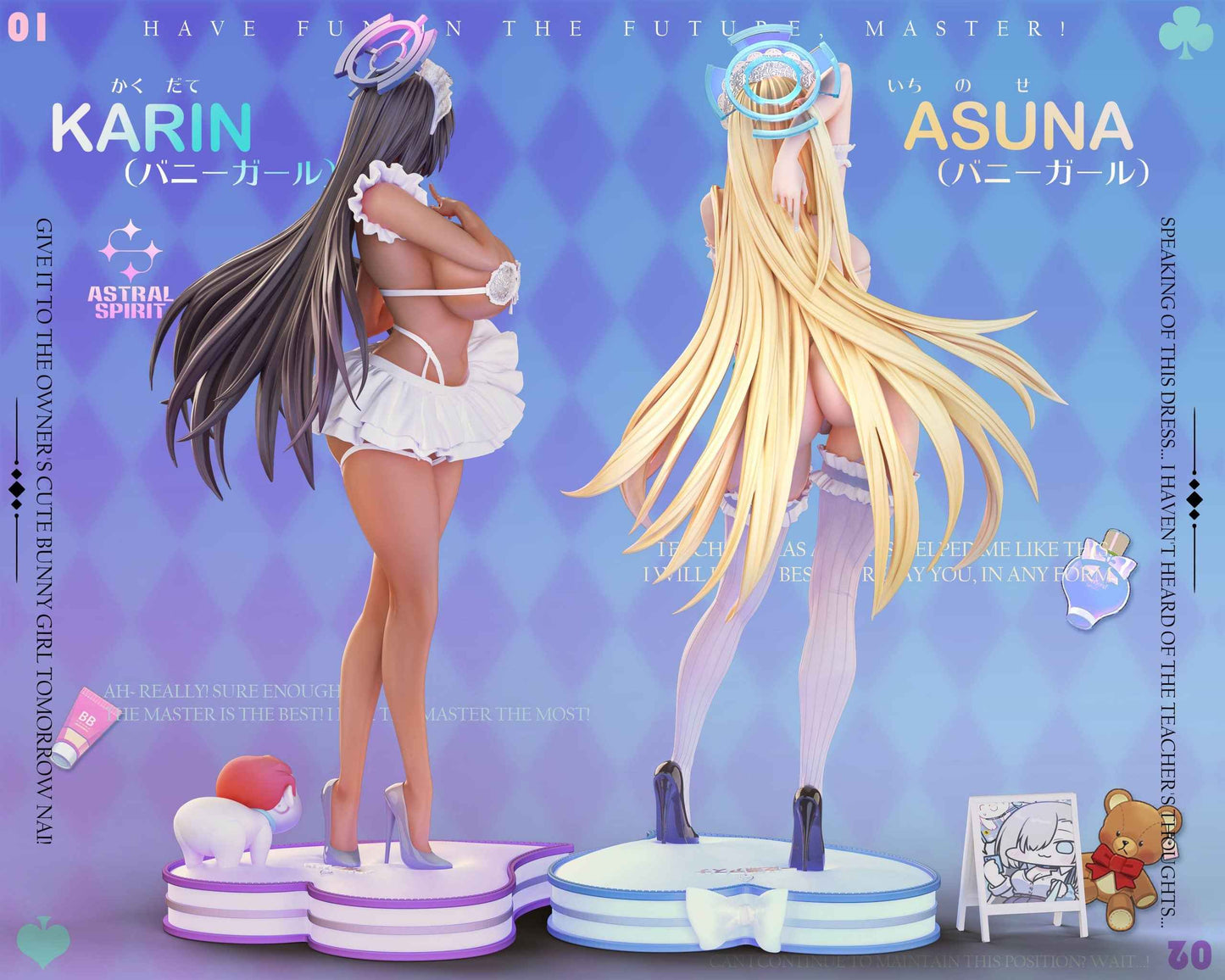Blue Archive AstralSpirit Studio Ichinose Asuna & Kakudate Karin Resin Statue