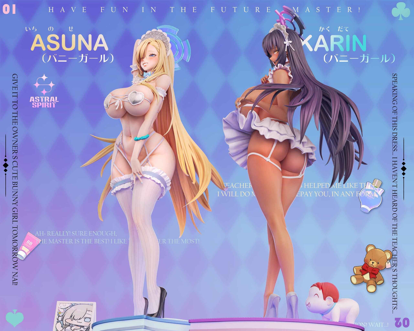 Blue Archive AstralSpirit Studio Ichinose Asuna & Kakudate Karin Resin Statue