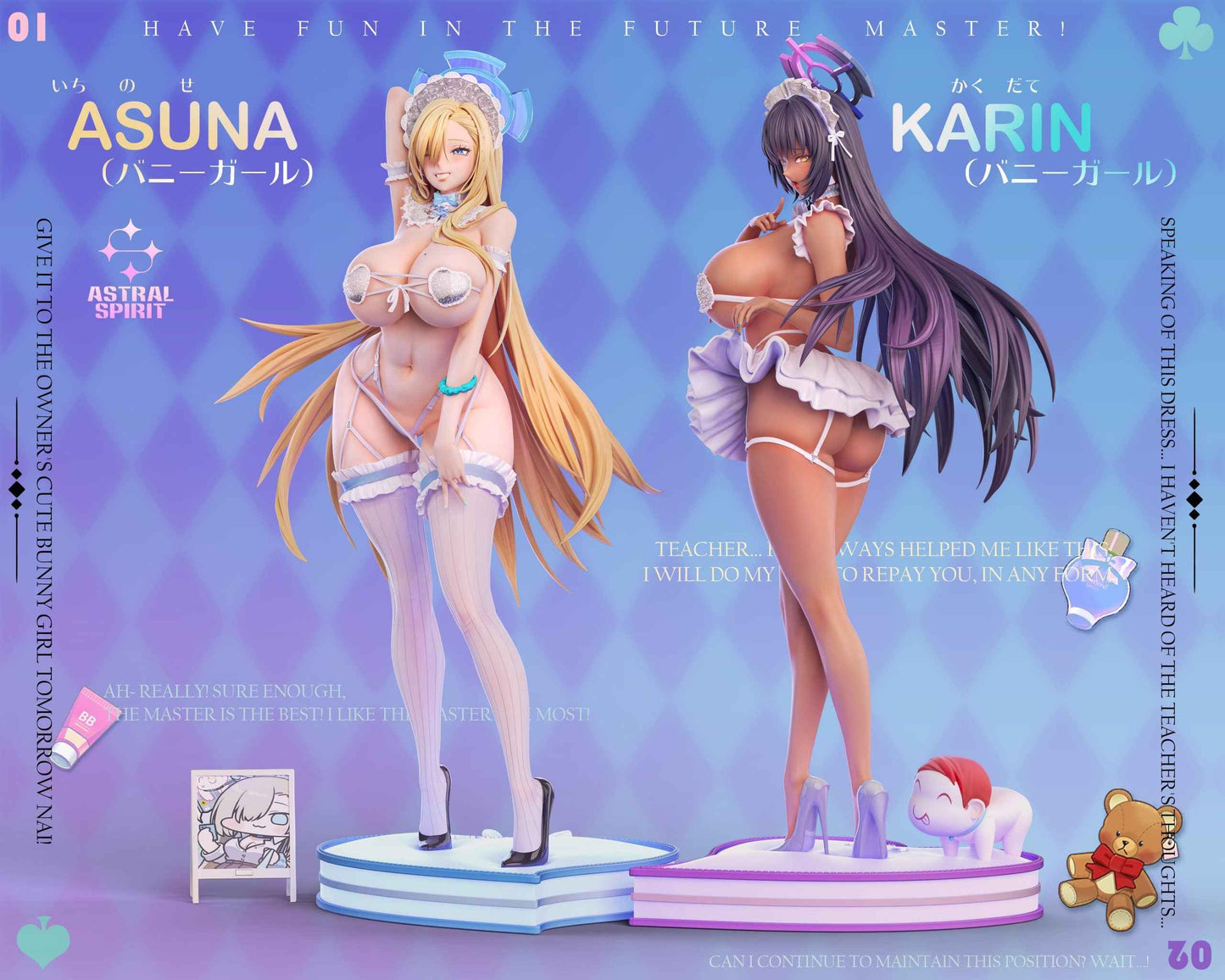 Blue Archive AstralSpirit Studio Ichinose Asuna & Kakudate Karin Resin Statue